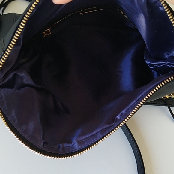 Vegan Leather Deux Lux Black Fringe Crossbody NWOT - Picture 5 of 7